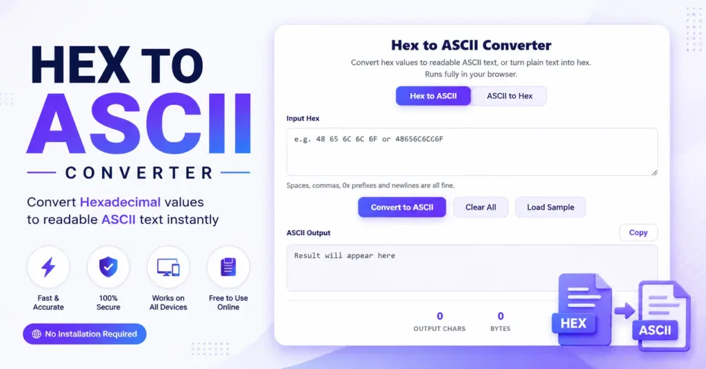 Hex to ASCII Converter